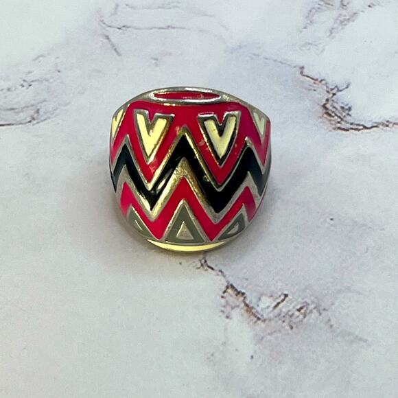 Set of 8 silver tone and pink rhinestone rings - Picture 6 of 15